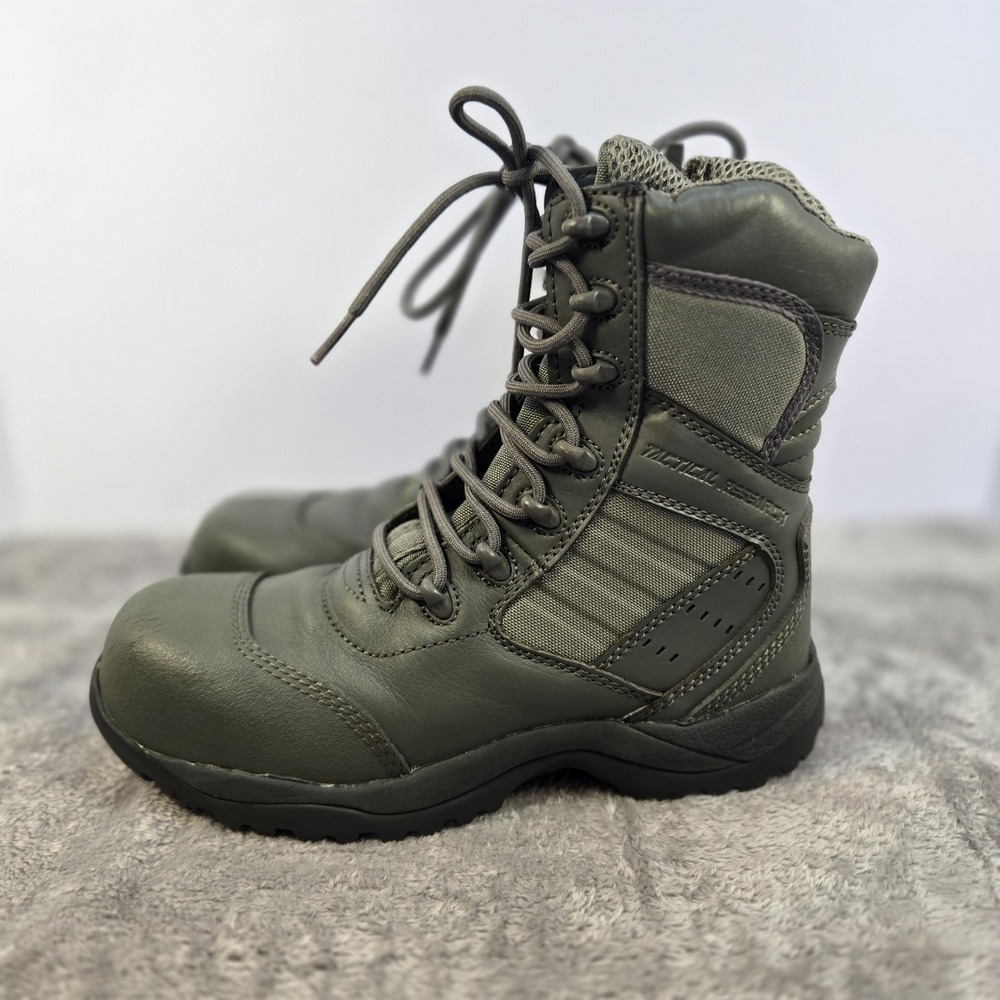 Tactical Research Belleville Mens Side Zip Combat Military Boots Sage Green
